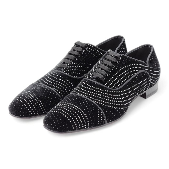 Christian Louboutin Greggyrocks Studded Velvet Oxfords 41.5 (8.5) $1345 - Picture 2 of 5